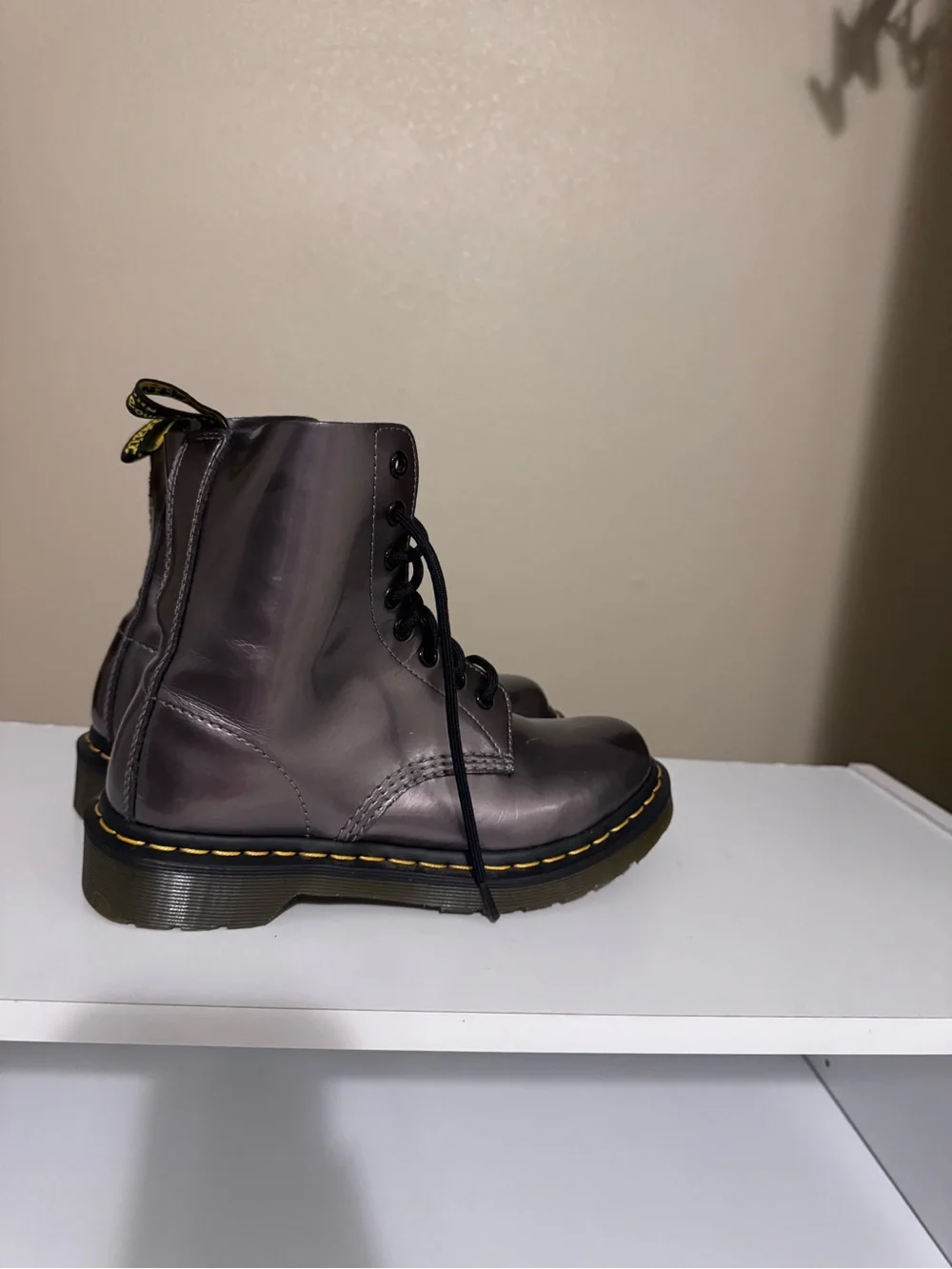 Dr. Martens metallic boots